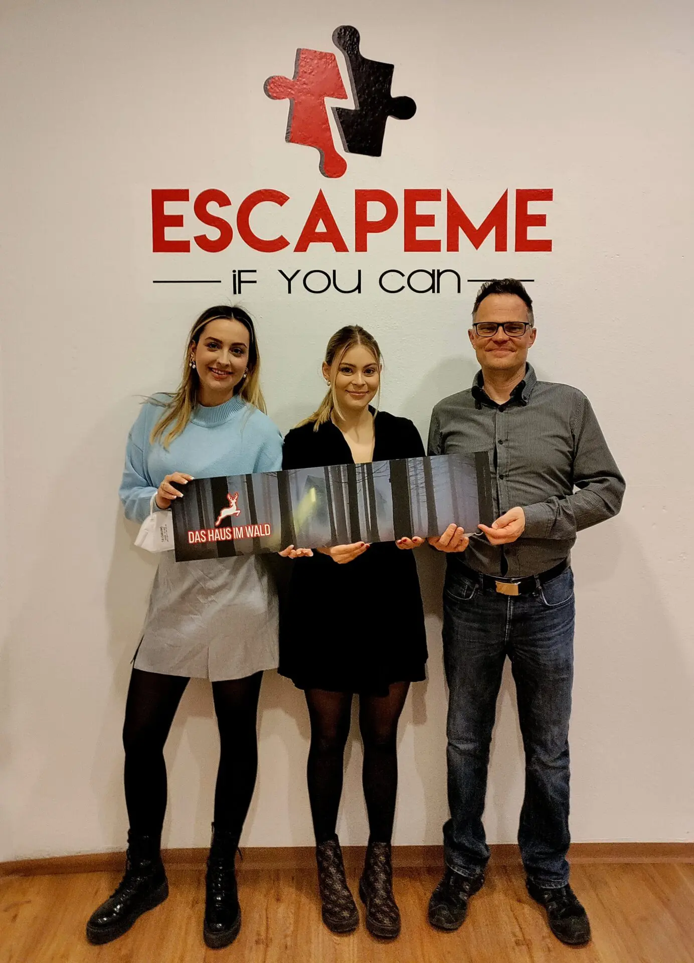 Teamfoto nach dem Escape Room Erlebnis in Linz